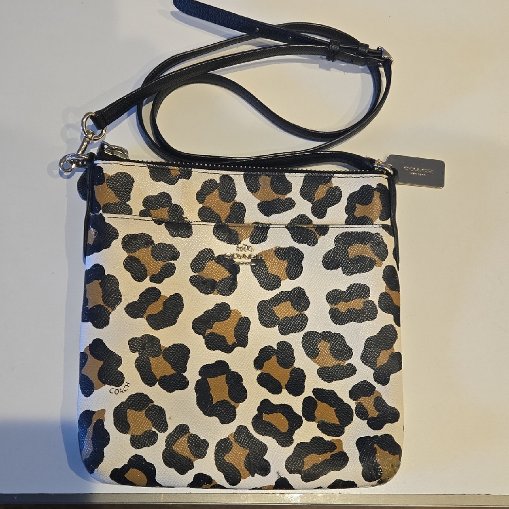 Small Coach Leopard Crossbody